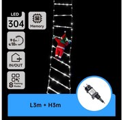 Aigostar - LED външна коледна декорация 304xLED/3,6W/230V/8 функции 3m IP44 студено бяло