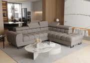 Ъглов диван Lordy-Сив-вдясно