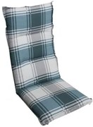 Възглавница за стол двойна 115 х 50 см - Сиво каре