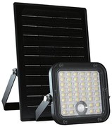 LED соларен прожектор с димер, сензор, 10W, 3.7V, 4000/6000K, IP65 + ДУ