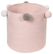Светлорозова текстилна детска кошница за играчки ø 30x30 cm Bubbly – Lorena Canals