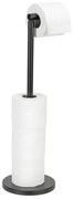 WENKO 24034100 - Държач за тоалетна хартия 21x55 см черен/сребрист