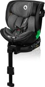 Lionelo - Детско столче за кола с въртяща се основа HARMONY i-Size 40-150 см черно/сиво