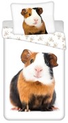 Бяло единично памучно детско спално бельо 140x200 cm Guinea Pig – Jerry Fabrics