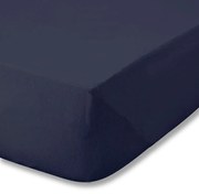 Тъмносин еластичен фланелен чаршаф 150x200 cm Brushed – Catherine Lansfield