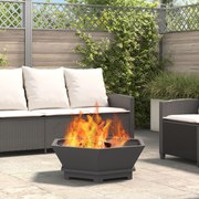 Sonata H Огнище Хексагонално Черно 75x75x28 см Стомана