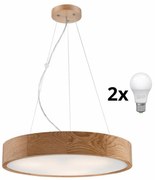 Brilagi - LED Пендел CARVALHO 3xE27/60W/230V дъб Ø 47,5 см