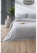 Сив памучен комплект шалте и калъфки за възглавници 210x220 cm Sedef – Mijolnir