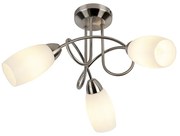 Класическа таванна лампа стомана 3-светлина - Fortress