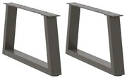 4012530 vidaXL Крака за масичка за кафе, V-образни, 2 бр., антрацит, 50x(30-31,3) см, стомана