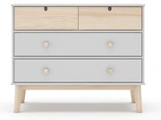 Бял нисък скрин за деца 100x81 cm Estefania - Marckeric