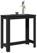 854410 vidaXL Бар маса, черна, 102x50x103,5 см, инженерно дърво