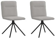 4101241 vidaXL Трапезни столове 2 бр Cloud сив плат