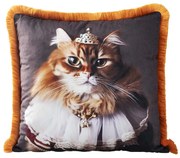 CAT VELVET ДЕКО ВЪЗГЛАВНИЦА С ЦИП 43X43СМ