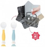 Badabulle - Комплект гъвкави прибори за хранене, 2 броя