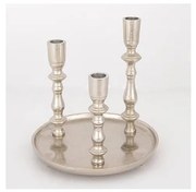 Свещник 20x19 см сребрист