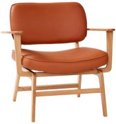 Оранжев фотьойл от изкуствена кожа Haze - Hübsch