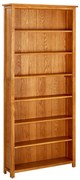288475 vidaXL Библиотека с 7 рафта, 90x22,5x200 см, дъбов масив