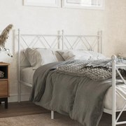 376582 vidaXL Метална табла за глава, бяла, 120 см