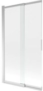 Mexen Fox двукрилен плъзгащ параван за вана 100 x 150 см, прозрачен, хром - 891-100-002-01-00