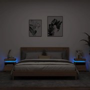 Sonata H Нощни шкафчета с LED осветление, 2 бр, сонома дъб, 40x39x48,5см