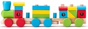 Woody - Дървен цветен дидактически влак