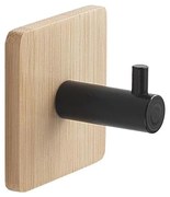 Gedy - Самозалепваща се закачалка за кърпи HIMALAYA черен/бамбук