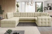 Ъглов диван Bale U-Екрю-Ляв