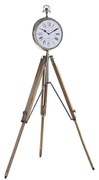 Lauakell DKD Home Decor 22 x 40 x 80 cm Естествен Сребрист Алуминий Триножник Дърво манго Традиционен