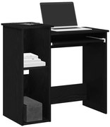 860446 vidaXL Бюро с рафтове, черно, 84x40x78 см, ПДЧ