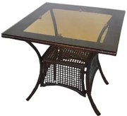 San Valente - Маса от ратан 45-1 - Кафява 75 х 75 х 75 см