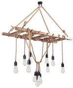 Полилей на кабел EREBOS 12xE27/40W/230V, кафяв