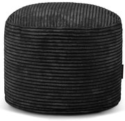 Черен пуф от рипсено кадифе Mini – SLOWDOWN