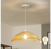 Brilagi - LED полилей на кабел CERIA BOHO 1xE27/40W/230V Ø 50 см, кафяв