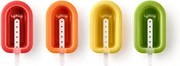 Комплект от 4 форми за сладолед на клечка Lekue 1009046, 240 мл, -20C / +100C, Капачета, Многоцветен