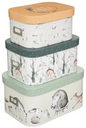 Комплект детски кутии за съхранение atmosphera Forest, 3 бр