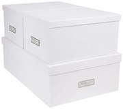 Комплект от 3 бели кутии за съхранение Inge - Bigso Box of Sweden