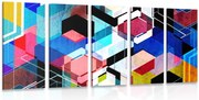 картини от 5 части – Абстрактна геометрия