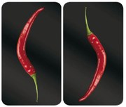 Комплект от 2 стъклени капака за печка , 52 x 30 cm Peperoni - Wenko