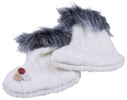 Висящ орнамент от бяла вълна във формата на чорапи - Ego Dekor