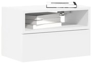 858596 vidaXL Стенно нощно шкафче в бяло 45x26x28,5 cm