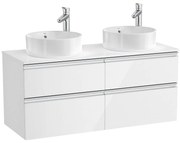 Мебел с четири чекмеджета за два умивалника върху плот A851506806, 120x46x57.3см