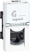 Legrand Розетка RJ45 UTP cat.6A 1 мод. цвят бял Mosaic  - 076571