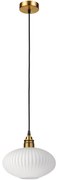Висяща лампа на кабел HECTOR 1xE27/15W/230V бял/месинг Ø 25 см