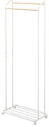 Бяла метална стойка за дрехи на колелца Tower – YAMAZAKI