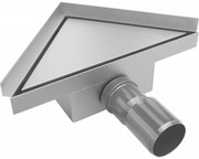 Mexen Flat-T M13 триъгълен подов отвод 20 x 20 см, инокс - 1010320