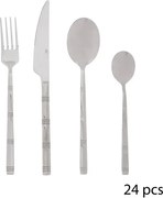 Комплект прибори Secret de Gourmet Bora, Инокс, 24 части