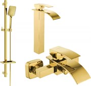 Mexen Aries DQ62 комплект за вана, златист - 744813DQ62-50