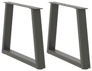 4012558 vidaXL Крака за масичка за кафе, V-образна, 2 бр., антрацит, 70 x (42-43,3) см, стомана