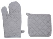 Oven Mitt and Potholder Set Atmosphera Сив Памук